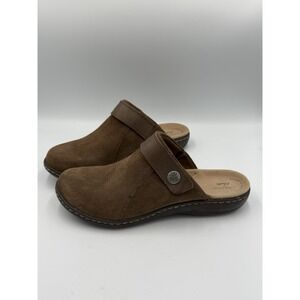 Clarks Collection Laurieann Suede Clogs Women's Size 11M Brown Slip On Comfort